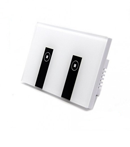 Interruptor de pared inteligente 2 CH (Sin neutro) Blanco
