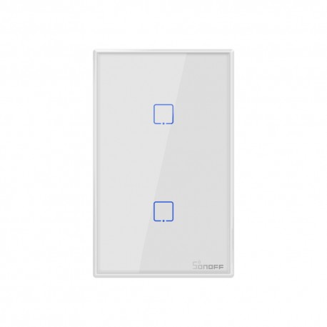 Interruptor de pared inteligente 2 CH (Sin neutro) Blanco