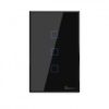 Interruptor de pared inteligente Sonoff Serie TX (3 CH) Con Neutro Negro