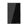 Interruptor de pared inteligente Sonoff Serie TX (2 CH) Con Neutro Negro